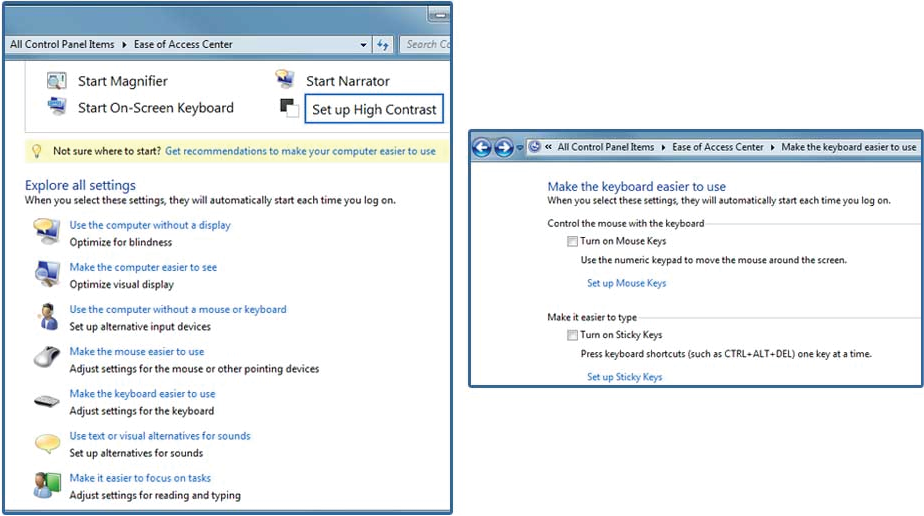 keyboard shortcuts