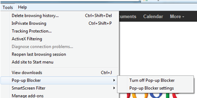popup blocker